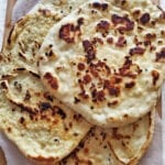 Soft homemade Garlic Naan Bread