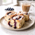 Homemade Lemon Blueberry Buns (with Sweet Glaze)
