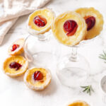 Chinese Egg Tarts (Dan Tat) with Edible Plum Roses