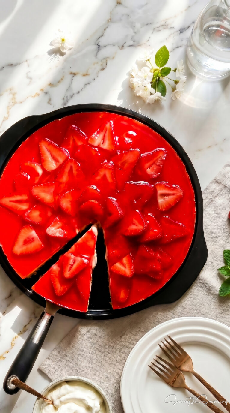 Traditional German Strawberry Cake (Erdbeerkuchen)