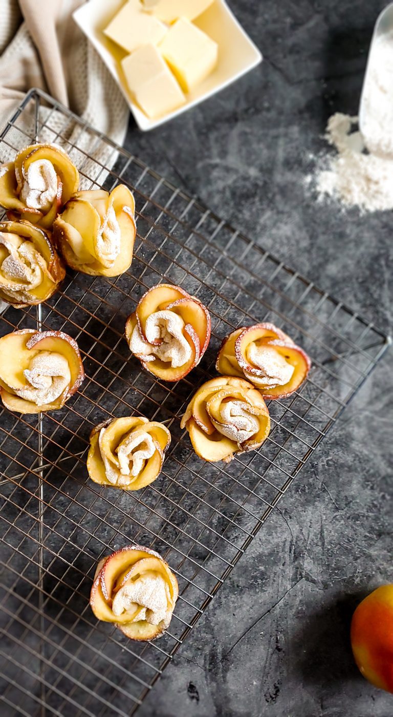 Apple Rose Shortbread Cookies (6 Ingredients)