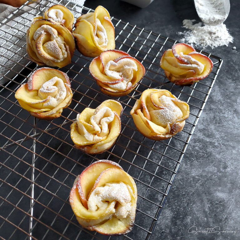 Apple Rose Shortbread Cookies (6 Ingredients)
