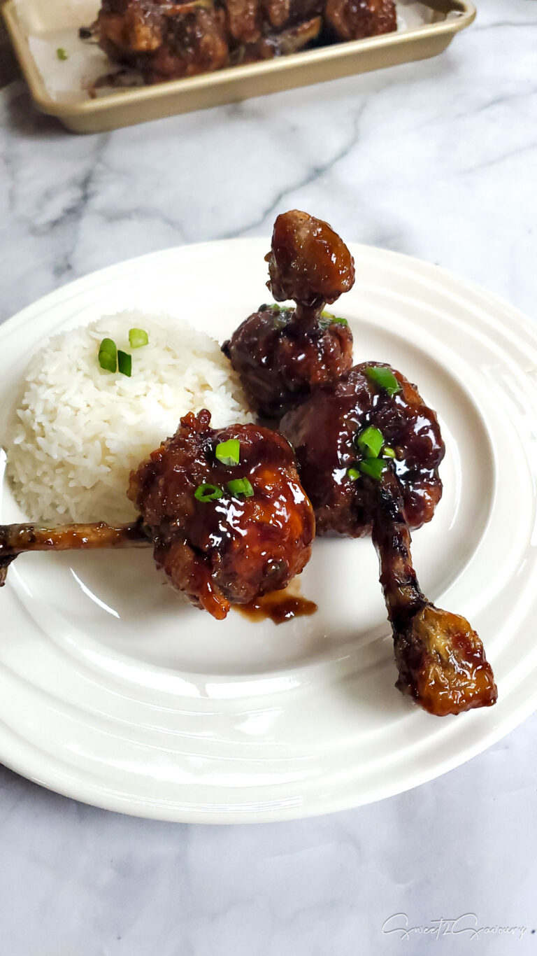 Quick Air Fryer Chicken Lollipops with Honey-Soy Garlic Sauce
