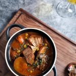 White Wine Braised Pork Stew (with Apple and Root Vegetables)