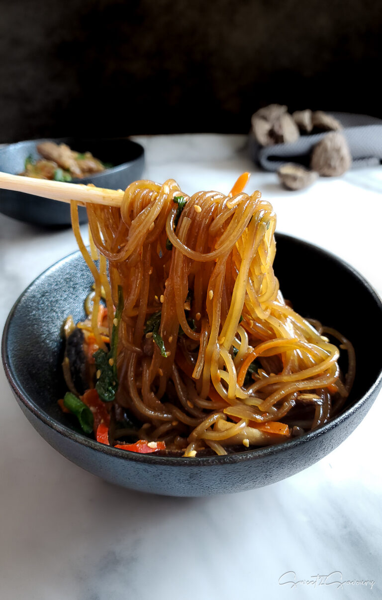 Easy Chicken Japchae (Korean Glass Noodle Stir-Fry)
